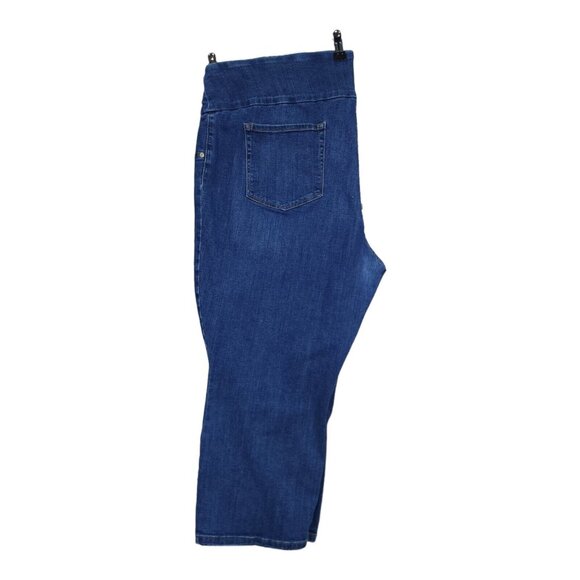 Lee Sculpting Slim Fit Jeans Plus Size 24W Mid Rise Capri 22" Inseam x 45" Waist - Picture 10 of 11